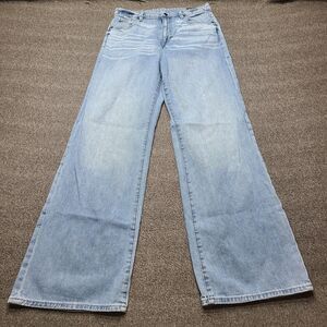 Buffalo David Bitton Jeans Womens 29‎ Light Wash High Rise Wide Leg Addie Denim